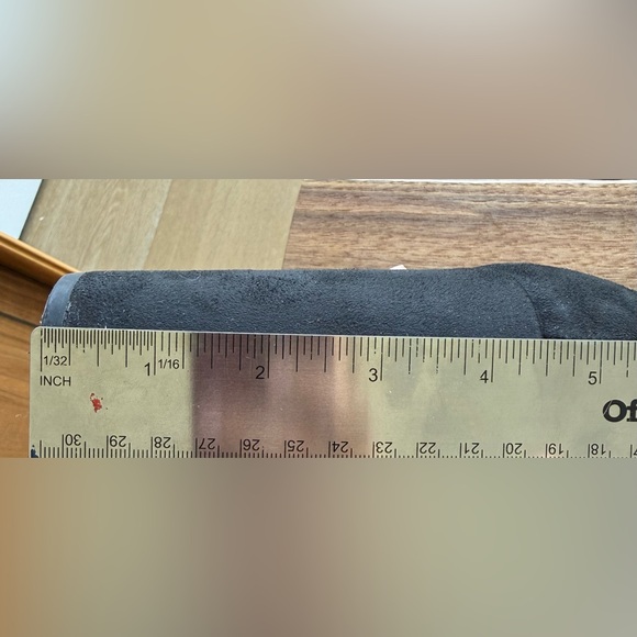 Steve Madden Black Suede Slouch Under the Knee-High Block Heel Boots - Picture 5 of 5